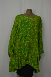 Billy B Blouse  B148 Big Big lange mouw groen