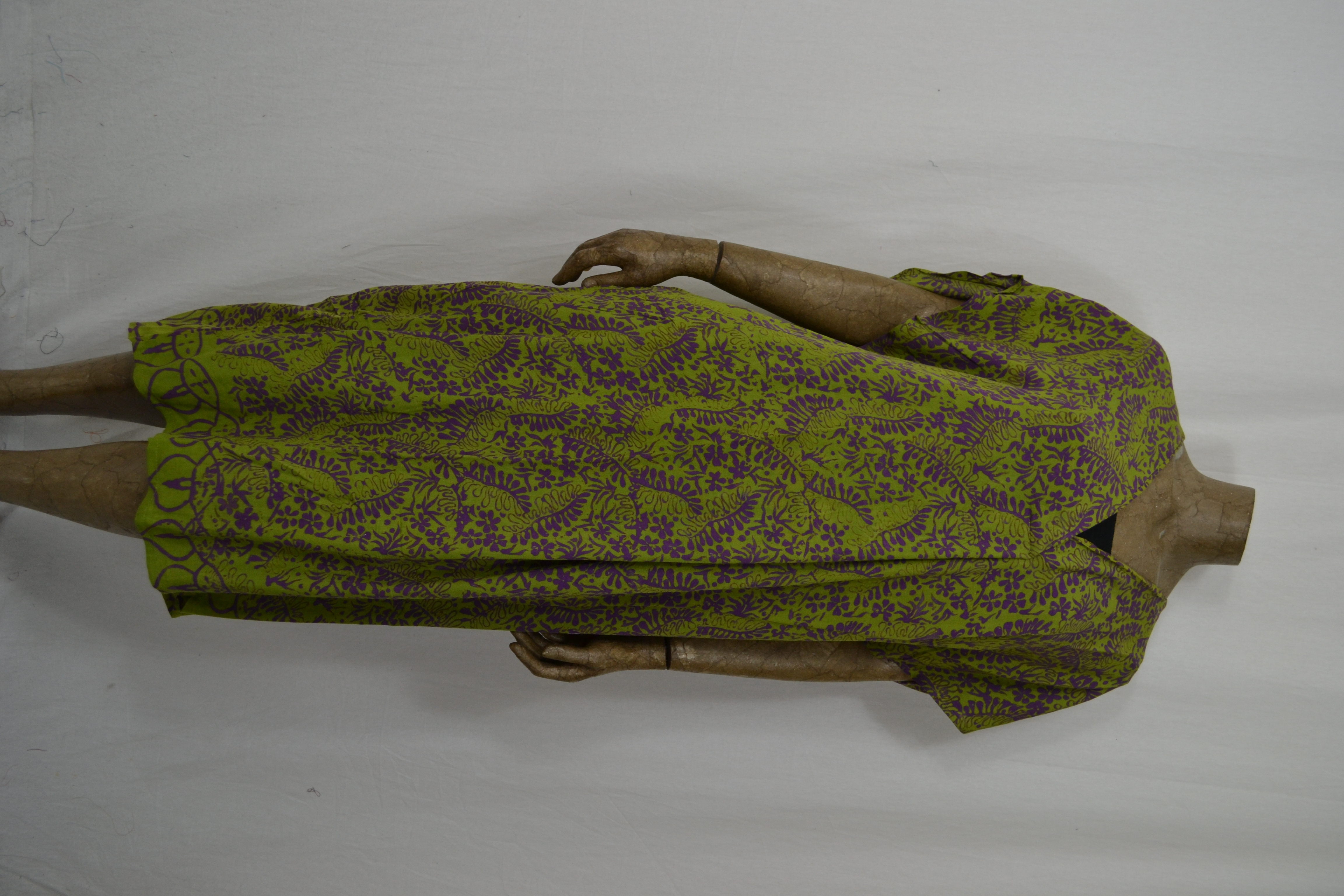 Billy B Kaftan Dress Robin groen paars takken