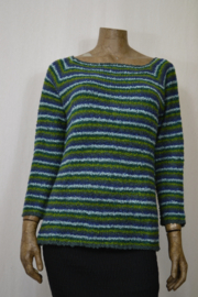 Billy B Trui Stripe Combi, winter groen blauw