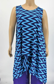 Luna tuniek Maxi XL 22 bluezigzag