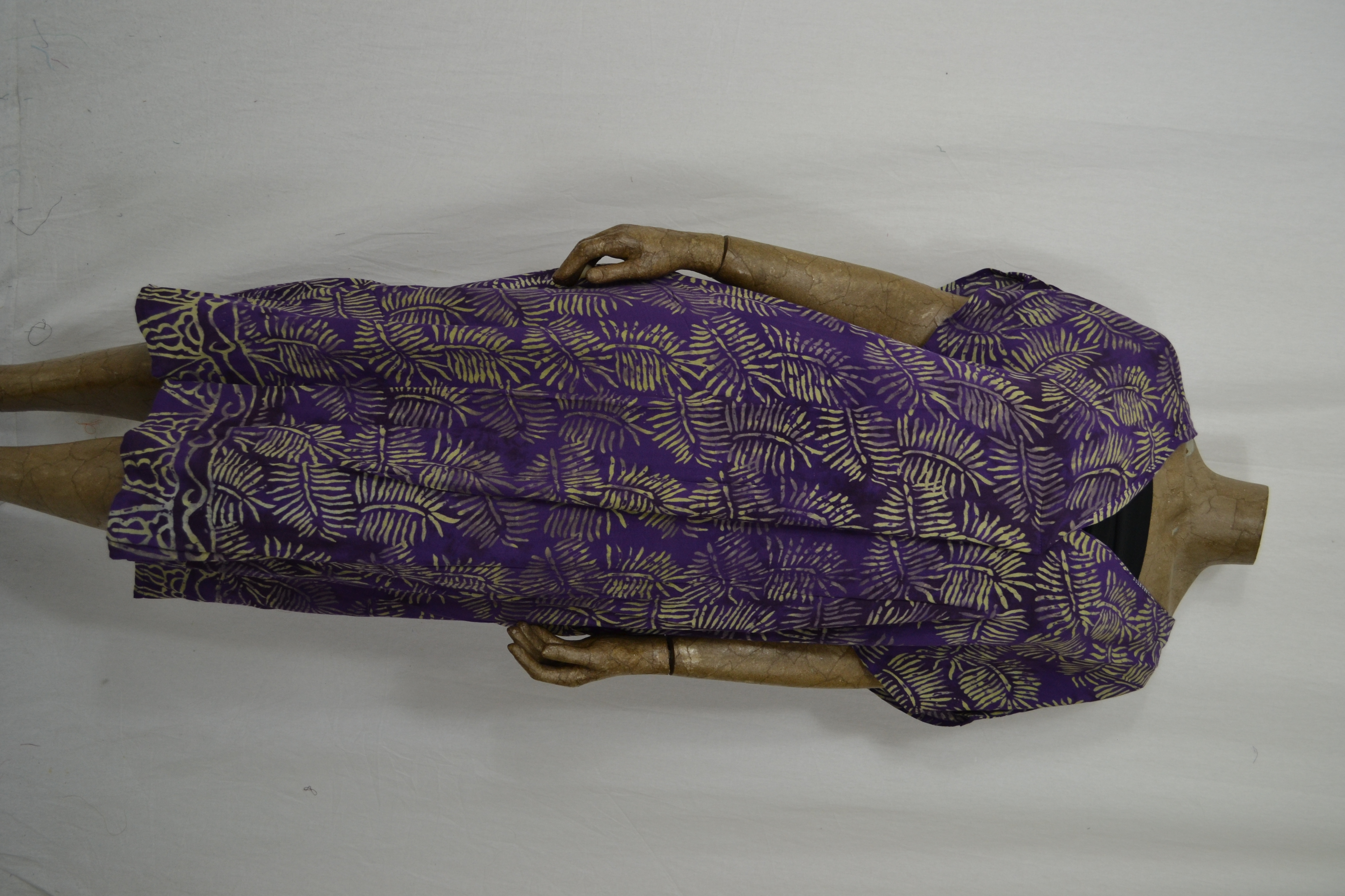 Billy B Kaftan Dress Robin purple with white