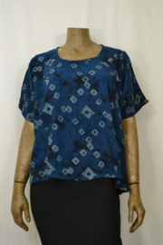 Billy B Blouse top Jopie blauw met blok