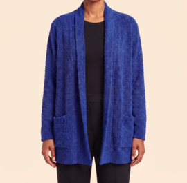 Billy B Vest Cardigan Max met zakken S/M electric blue