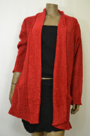 Billy B Cardigan vest Max met zakken  warm red L/XL