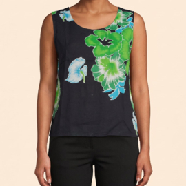 Billy B Blouse Tank Top zwart / groen