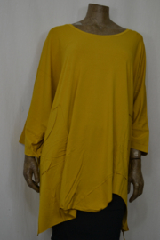 Billy B Blouse/Shirt Big Big Top Indi met zakken chinees geel