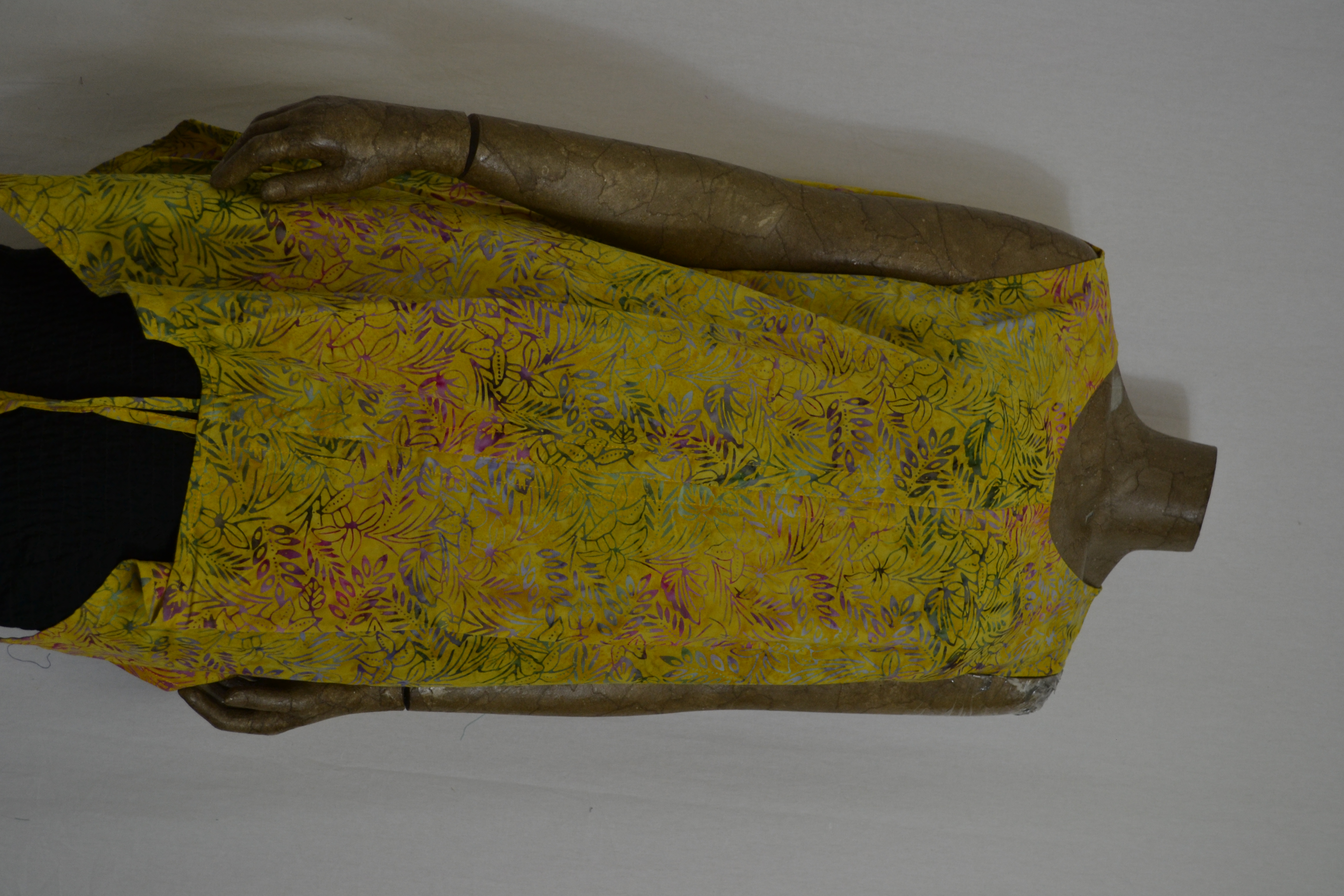 Billy B Blouse P046 optrek en zijzakken maisgeel met bloem