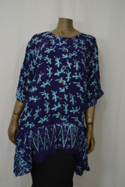 Billy B Blouse B148 Big Big zomerkwaliteit paars/licht blauw