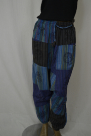 Laxman Broek Suave met zakken blauw