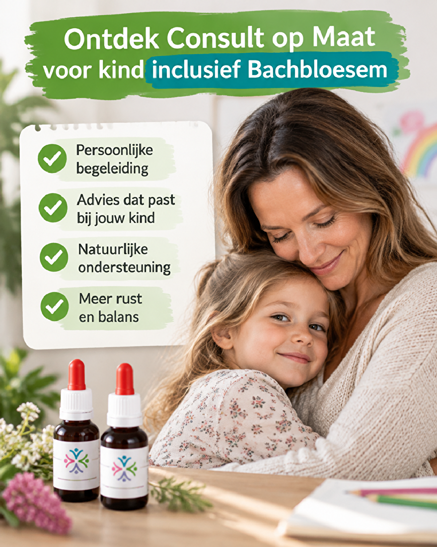 moeder vertelt kind over de natuurlijk werking van Bachbloesem