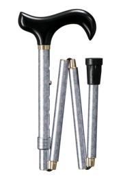 Opvouwbaar wandelstok "DELUXE FLORA EISBLAU"  78 - 88 cm