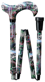 DELUXE-Slank opvouwbaar wandelstok "LANDIDYLL" 76 - 86 cm