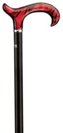 "PERLMUTT" STEP-DERBY ROOD-ZWART  75 cm - 100 cm