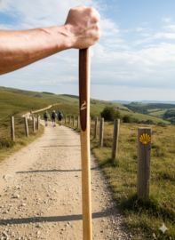 Wandelstok / Staf GEMSE " FULL FLAVOUR  " Kersen  / Rozenhout