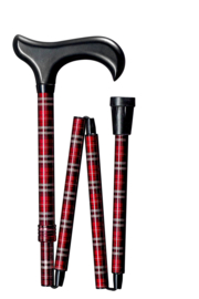 DELUXE-Slank opvouwbaar  "KARO ROOD" 76 - 86 cm