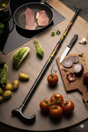 CARBON DERBY  "FLAMES"  Verstelbaar van 79 - 96 cm