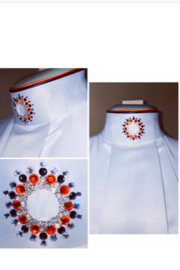 Swarovski Plastron Orange & Blue