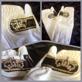 Gloves Shining golden crown