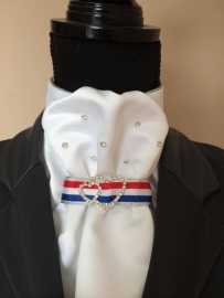 Schelpplooi plastron Hart voor Nederland