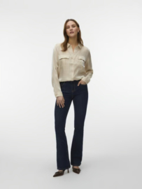 VMEASY JOY 2/4 V-NECK FRILL TOP  -Vero Moda-