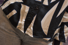 VM Cindy blouse Zwart/Beige