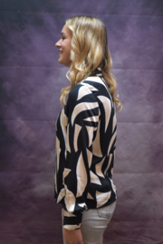 VM Cindy blouse Zwart/Beige