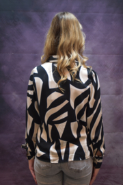 VM Cindy blouse Zwart/Beige