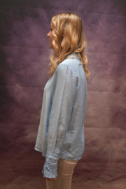 VM Plissie Blouse blauw