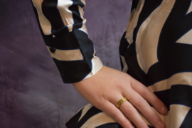 VM Cindy blouse Zwart/Beige