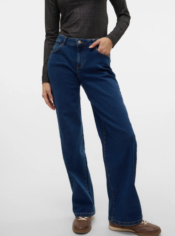 VMELLY MR WIDE JEANS BLUE  -Vero Moda-