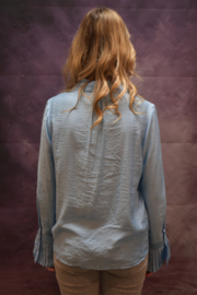VM Plissie Blouse blauw