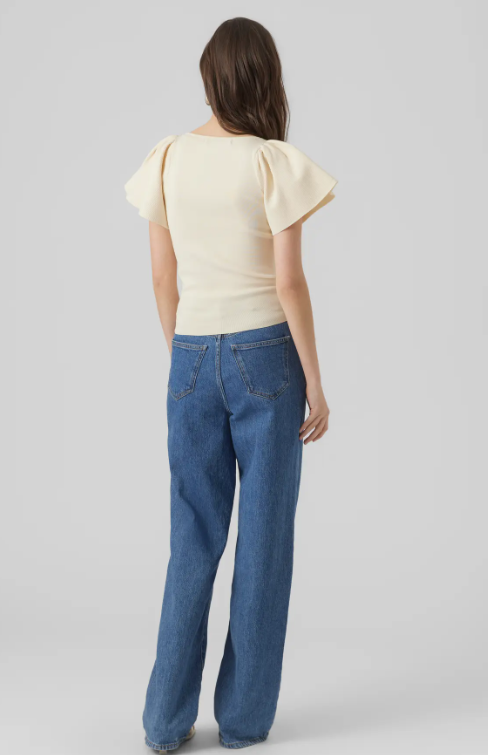 VMGINNY SS V-NECK PULLOVER  -Vero Moda-