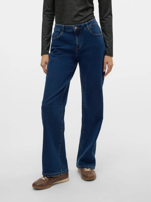VMELLY MR WIDE JEANS BLUE  -Vero Moda-