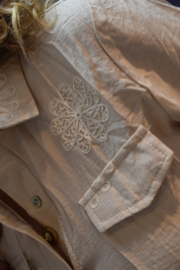 Jurk Beige/Wit