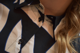 VM Cindy blouse Zwart/Beige