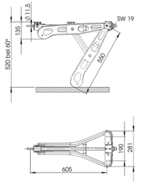 AL-KO Insteeksteun Premium 1250 kg / lang