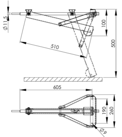 AL-KO Insteeksteun Compact 800 kg (lang)
