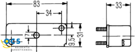 Kentekenverlichting 80 x 28 mm