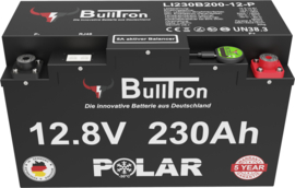 230Ah BullTron Polar LiFePO4 12,8V accu met Smart BMS, Bluetooth app en verwarming