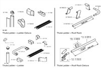 Thule ladder single VAN 4 treden