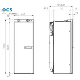 Dometic RML 9430 (Door hinge left) 9105705229