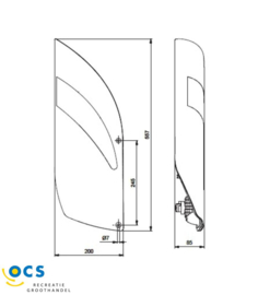 Jokon	Achterlicht m. ronde reflector links