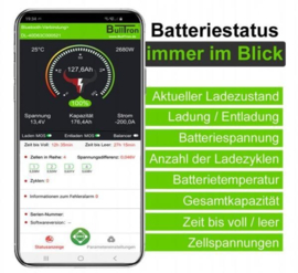 300 Ah BullTron  Polar LiFePO4 12.8V  Lithium  accu met Smart BMS en Bluetooth app