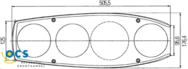 Hella Caraluna II Chroom Ronde-Reflector Mistachterlicht rechts