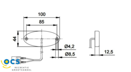 Jokon	Breedtelamp opbouw m reflector LED