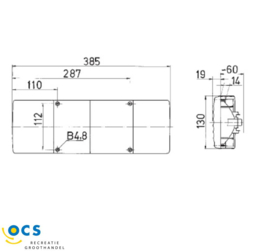 Jokon inbouw 4-vaks met achteruitrijlamp