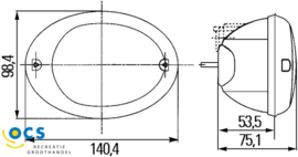 Hella Knipperlicht Ovaal