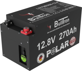 270Ah BullTron Polar LiFePO4 12,8V accu met Smart BMS, Bluetooth app en verwarming