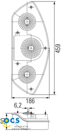 Hella Caraluna Verticaal Achteruitrijlicht rechts