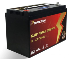 Perfektium PL-LCD LiFePo4 12.8V 100Ah BMS 3 jaar garantie